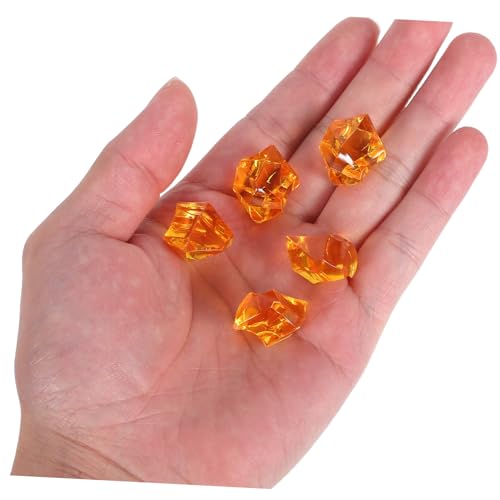 KALLORY 220Pcs Clear Acrylic Fake Crushed Ice Rocks for Vases Table Scatter Party Decoration Arts Crafts Irregular Design for Fish Tanks and Events