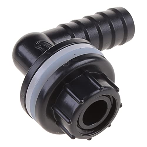 Flexible Tank Adapter (Bulkhead), Water Pipe Storage Adapter Connector, Plastics Elbow Quick Connector, 14mm Inner Diameter, Leakproof, Easy Installation, for Aquariums, Ponds Water Piping