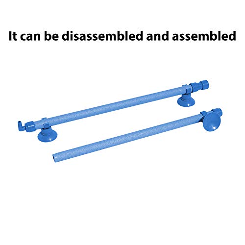 Quickun Aquarium Air Stone Bubble Wall Tube Oxygen Diffuser Bar Decor Accessory for Fish Tank 23 Inch Length,1PCS - color: Blue, size: 23 inch