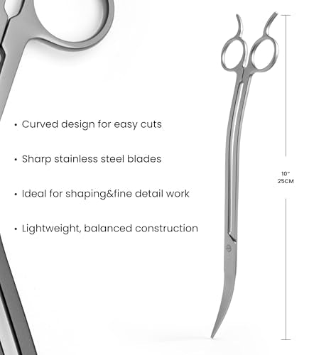 UNS Pro Aquascaping Tools - Stainless Steel Aquarium Accessories for Trimming Stem & Carpet Aquatic Plants, Coral Cutting in Freshwater, Reef, Terrarium or Vivarium Tanks - Wave Scissors, Grey - color: Grey