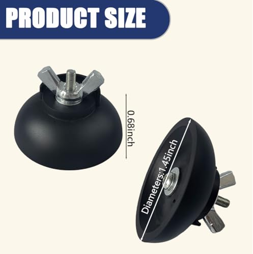 2 Pairs Reacher Gripper Replacement Rubber Cups, Outdoor Heavy Duty Grabber Tip Parts with with Butterfly Nut, Tool-Free Installation