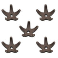 COMOK Fish Tank Decorations 5 Pcs Aquarium Mini Starfish-Shaped Shrimp Home Fish Tank Shelter Breeding Cave, Brown