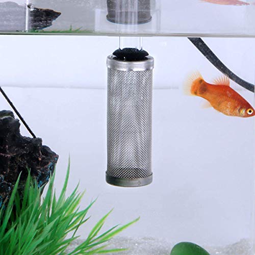 NACX 2Pcs Aquarium Fish/Shrimp Mesh Net Filter Guard，Fish Tank Intake Strainer Pre-Filter Cover Stainless Steel (11mm ID) - size: 11mm