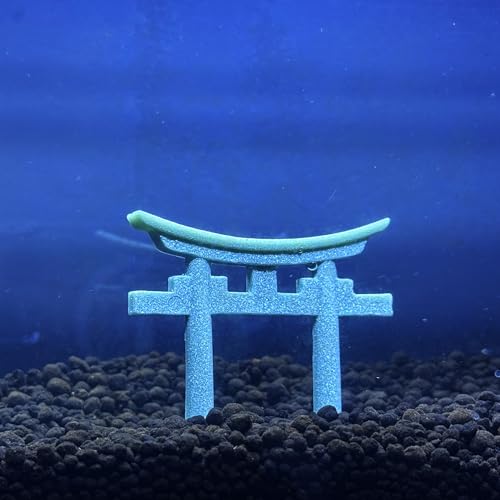 Japanese Shinto Torii Gate – Asian Aquarium Decor, Sandstone Fish Tank Shrine Ornament, Betta & Aquatic Hideout