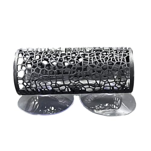 Resin Fish Hideaway Tube for Aquarium, Sleeping Cave Shelter with Hollow Tunnel Design, Shrimp Hiding Tank Decoration Accessories - color: Black