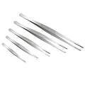 5 Pcs Stainless Steel Gardening Tweezers Seed Tweezer Large Long Tweezers Plant Tweezer Set for Plants, Gardening, Succulents, Kitchen, 4.9"/6.3"/7.9"/9.8"/11.8"