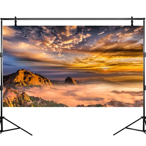 Rock Mountains Reptile Tank Background Mountain Trees Aquarium Background Morning Fog Sunrise Mountain Ridge Fish Tank Backgrounds Rocky Bush Bearded Dragon Reptile Enclosure Backgrounds 24x12in - color: Orange_Brown, size: 24(W)x12(H)inches/ 60(W)*30cm(H