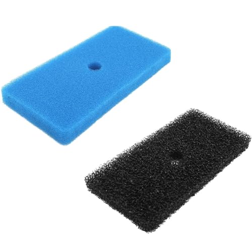 2PCS Pond Replacement Filter Pad 52231 10.63x5.1x0.82in Compatible with Thick Fine Sponge Filter Media 52229 Filter Box Black Blue