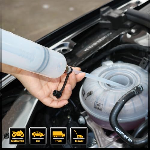 500cc Oil Fluid Extractor Pump, Multi-Purpose Oil Syringe, Fluid Syringe Extractor, Car Vacuum Fuel Transfer, Automotive Oil Syringe(17.6 Oz./0.45 Qt./500 CC) - size: 500CC