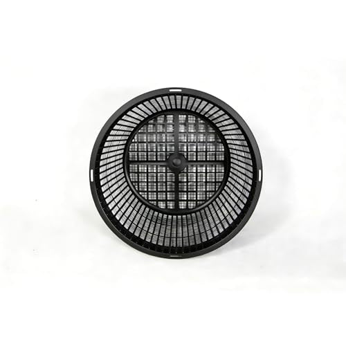 8.5-Inch Round Aquatic Plant Baskets - 6 Pack Durable Black Plastic Mesh Pond Containers for Live Aquarium Plants, Pond Planting & Hydroponic Pots