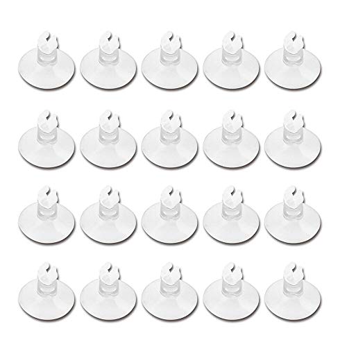 Aquarium Suction Cups 20pcs Clear Airline Tube Clips Holders Clamps 3/16 '' for Fish Tank Tubing