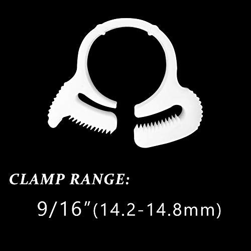 Quickun 9/16" Heavy Duty Double Snap Grip Nylon Hose Clamps Several Ratcheting Adjustable Clamp, 10 Packs - size: 9/16“ Tube OD-10pcs