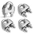 12pcs M8 Wire Rope Clamp, 5/16 inch Cable Clamps Stainless Steel Wire Rope Clips - size: M8