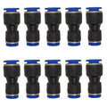 zjxed 3/8" OD x 5/16" OD Pneumatic quick Connector Push to Connect fittings Straight reducer Union/Coupler (Pack of 10) - size: 3/8 inch-5/16 inch