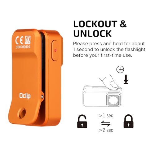 OLIGHT Oclip Rechargeable EDC Flashlight 300 Lumens Dual Sources Compact Pocket Clip Light, Convenient USB C Charging, Magnetic Flash Lights for Working, Cycling, Emergency, Signaling Tool(Orange)
