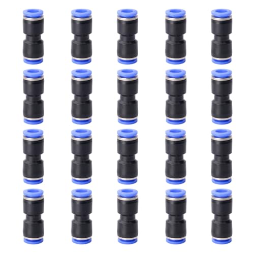 20PCS Straight Push Connectors Quick Release Plastic Push to Connect Fittings 5/16" inch Quick Connect Air Hose Fittings (5/16'', Blue) - size: 5/16'' 20PCS