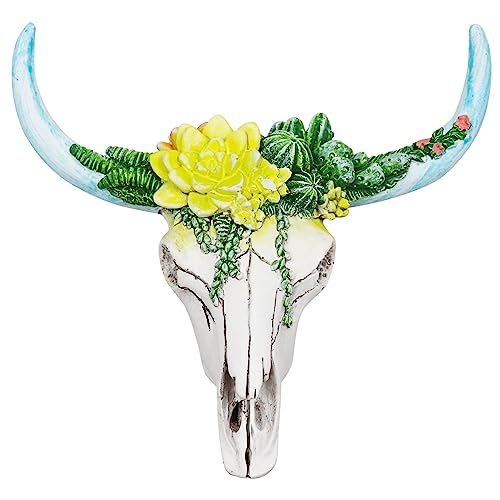 Oooct Bearded Dragon Tank Decor Accessories, Resin Cattle Skull Reptiles Hideouts Decorations, Decor Statue for Fish Aquarium Cave Landscape - color: B, size: Small
