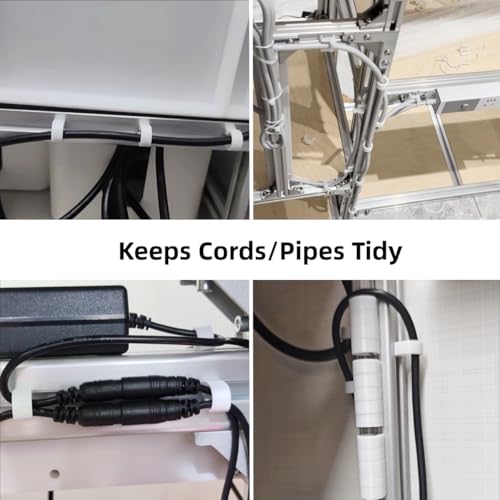20PCS Plastic Cable Clips,Cable Zip, Wire Clips, T-Slot Extruded Profile Accessories for EU Standard 4040 Series Aluminum, Linear Rail Cord Organizer for 3D Printer Parts CNC DIY - color: 4040 Series White
