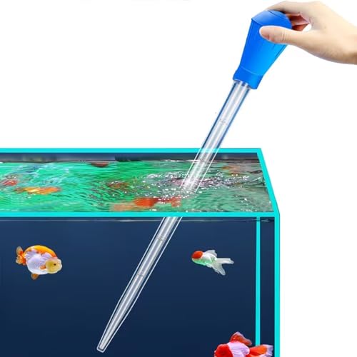 Aquarium Siphon Vacuum Cleaner,Manual Fish Tank Water Changer,Gravel Cleaning Siphon Hose,Plastic Water Pump for Freshwater Saltwater Tank,Random Pattern - color: 29CM/11.4in