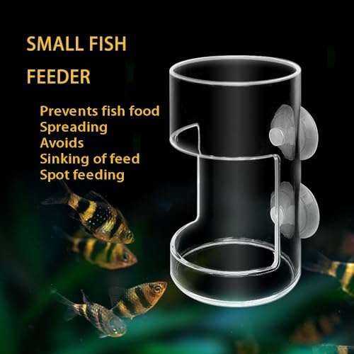 Fish Feeder Orbicular Automatic Fish Feeders Reduced Filter Clogging Tank Suitable for All Kinds of Food Tank Accessories - color: Transparent Circle