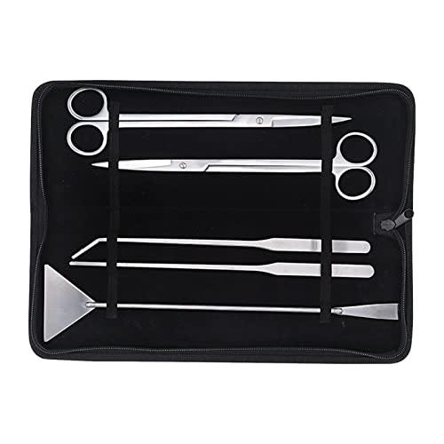 5 Pack Aquarium Scissor Tweezers Spatula Tool 5 in 1 Stainless Steel Aquascaping Tools Set Starter Kits