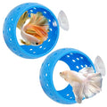 Fhiny Betta Hideout, 2 PCS Aquarium Fish Tunnel with Suction Cup Tank Tunnel Shrimp Cave Aquarium Ornament Fish Tank Accessories for Shrimp Betta Guppy Hiding Resting (Blue)