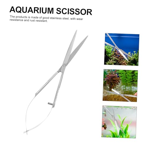 BESPORTBLE Professional Stainless Steel Aquarium Scissors Durable Spring Design for Easy Trimming of Water Plants Portable Fish Tank Tool for Precise Maintenance