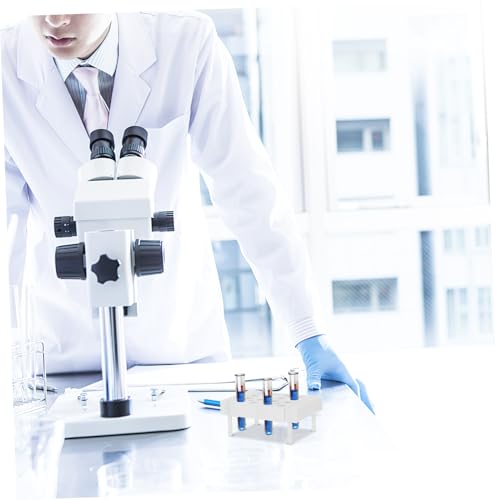 IMIKEYA Plastic Test Tube Rack Holder Stand for Lab Vials Chemistry Laboratory Supplies Detachable 15-Piece Set