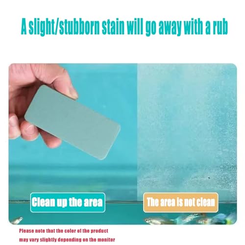 3 Packs Aquarium Limescale Remover, Dual-Action Fish Tank Glass Scraper & Sponge, Handheld Non-Scratch Cleaning Pad for Small Glass Aquarium Maintenance