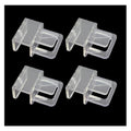 4PCS Transparent PC Plastic Aquarium Lid Clips with Screw Mesh Panel Anti Escape Fixing Clamp Suitable for 0.8 Inch Aquarium Glass Wall