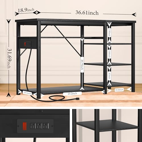 GRLEAF 40-50 Gallon Aquarium Stand: 900LB Capacity, Built-In Power Outlets, 3-Tier Shelves for Fish Tank Accessories Storage, Heavy-Duty Steel/Wood Hybrid for Fish & Reptile Tanks | Excludes Tank - size: 40-50 Gallon