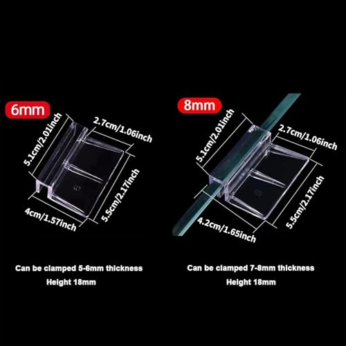 8 Pieces Fish Tank Lid Holder Covers Bracket Aquarium Lid Clips
