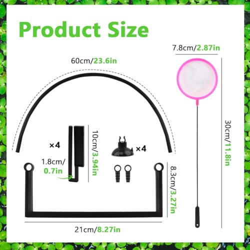 Aquarium Floating Plant Barrier, Self-Adjusting Aquarium Plant Corral, Automatically Adjusts Height with Water Level for Floating Plants, Aquariums