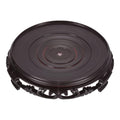 PATIKIL Planter Display Stand, 5.9 Inch Dia Plastic Round Bonsai Base Imitation Wood Style Stand Holder Home Decor Display for Table Lamp Teapot Base, Black - size: 5.9 Inch