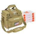 KastKing Karryall Fishing Tackle Bags with 4 * 3600 Tackle Trays - Saltwater & Freshwater Fishing Gear Storage - color: Khaki, size: Medium - 4*3600 Trays