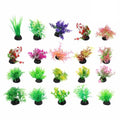 Homoyoyo 40pcs Aquarium Plants Decorations Set – Artificial Fish Tank Plants with Stable Base, Mini Aquarium Decor for Betta Shrimp Nano Tank, Realistic Plastic Water Grass for Home Office Small