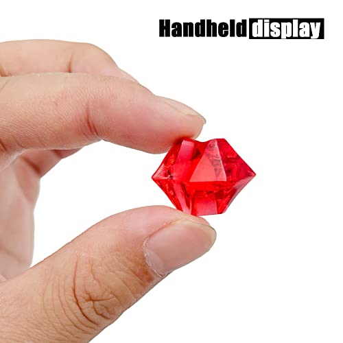 Fake Crushed Ice Cubes, Vase Fillers, 150 pcs 16 * 22 mm Artificial Acrylic Crystal Rocks Diamonds for Vase Fillers,Table Scatter, Party Favor, Food Display, DIY Crafts (0.86 * 0.62inch,Multi) - color: Multicolored