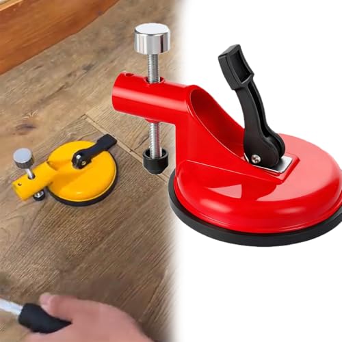 Adjustable Height Setter - Professional Countertop Leveling Tool,Granite Marble Countertop Seam Leveling Tool,Countertop Alignment Clamps with Vacuum Suction Cups,for Quartz,Wood Floor (RED) - color: Red