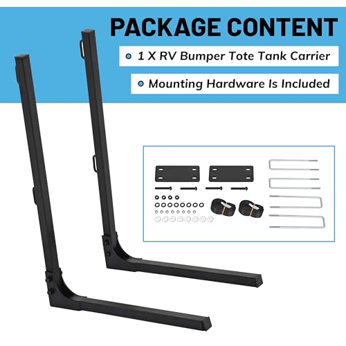 New RV Bumper Mount Tote Tank Carrier Secure Tank in Place