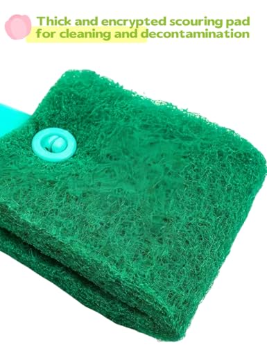 2PCS Double Sided Sponge Brush Cleaner, Long Handled Fish Tank Brush, Aquarium Cleaning Tools，Fish Tank Glass Cleaner， Suitable for Glass Aquariums and Home Kitchens