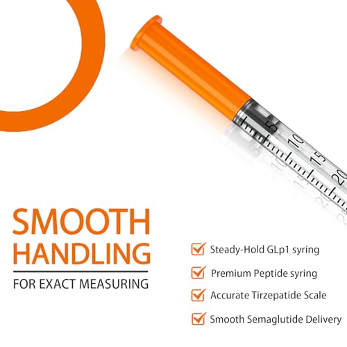 U-100 0.5ml 30g 5/16" Inch Syring, Individually Packed, Lab Supplies, PACK 100. - size: 0.5ml-30G 5/16"-100