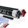 Pair of 2" Garage Door Torsion Springs Set with Non-Slip Winding Bars & Gloves, High Quality Precision Electrophoresis Black Coated, for Replacement & Installation, MIN 16,000 Cycles (0.218x2''x22'') - size: 0.218X2"X22"