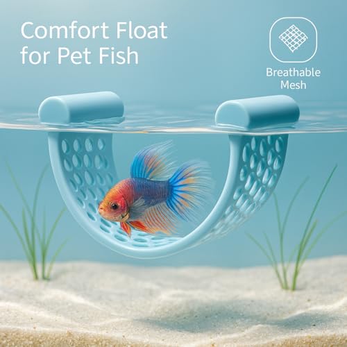 Betta Hammock Floating Decor and Resting Hideout for Betta Fish Tank Accessories Small Aquarium and Nano Tanks (Light Yellow) - color: Light Yellow