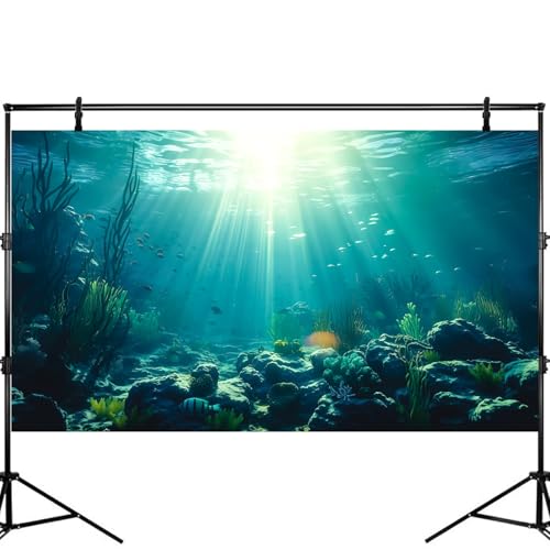 Underwater Fish Tank Background Ocean Floor Coral Reef Aquarium Background Under The Sea Fish Tank Backgrounds Deep Ocean Aquatic Plants Tropical Fish Aquarium Backgrounds 30x12in - color: Light Blue, size: 24(W)x12(H)inches/ 60(W)*30cm(H)