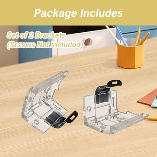 2 PCS Replacement Brackets for Cordless Blinds Mounting Bracket with Metal Clip for 1" PVC Honeycomb Pleated Shades Levolor Window Shade Holder Hardware Plastic Headrail Clip Mounting - color: 2 Pack