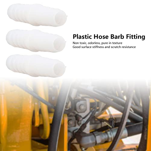 Plastic Hose Barb Fitting, 6mm Straight Equal Barbed Splicer, PE Material, 10 Pieces, for Aquarium and Water Tubing - size: 6-6mm straight through