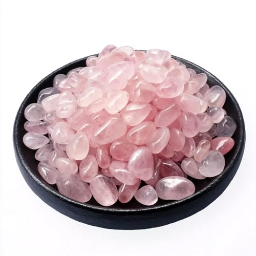 Polished Natural Rose Quartz Crystals - 72 Pcs, 0.5" 10 oz Handpicked Natural Tumbled Gemstones Rocks, Pebbles for Reiki, Chakra, Healing Home Decor - color: Rose Quartz, size: 0.5"