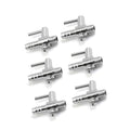 Air Pump Control Valve, Stainless Steel Single Way Air Valve Distributor for Aquarium Pump, 0.9x 0.84x 0.32inch (Silver Tone 6pcs)