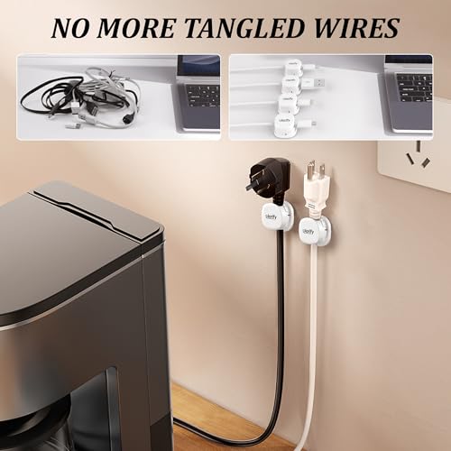 12 Pack Spring Cable Clips, White Adhesive Cord Organizer for Desk, Phone Charging Cords Holder, Car Cable Management, Cable Clips for Computer & Nightstand Charger Clips - color: White, size: Pack 12