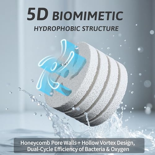 UPETTOOLS Ceramic Bio Media Blocks – Decorative & Functional Aquarium & Koi Pond Filter Media for Biological Filtration（12pcs）